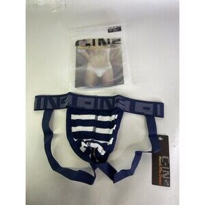 C-IN2 Hand Me Down Jock Strap Underwear Regatta Navy Blue Striped Mens Size M